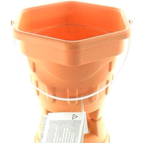 Kaemingk Kinder Eimer Orange in Sandburgform Ø 22,5 cm - Kunststoff (1/2)