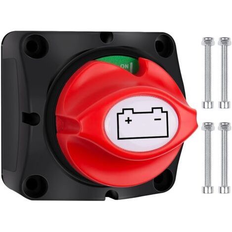 Coupe Circuit Batterie 12V 24V 48V coupe batterie 1-2-Both-OFF, Master Switch batterie 275A interrupteurs de batterie pour Yacht Bateau Camion Bus Voiture Moto (1/5)