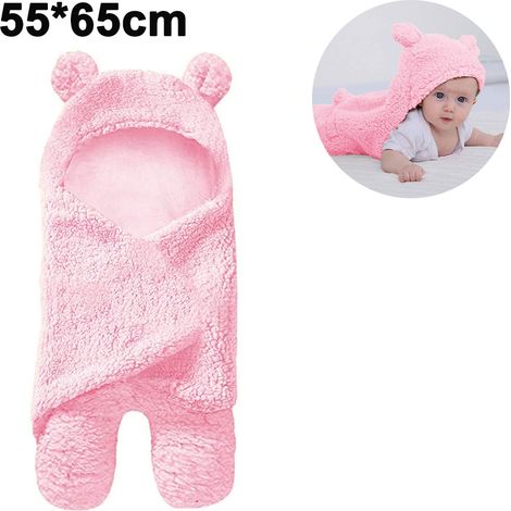 Gigoteuse Bébé - Gigoteuse En Coton Doux Avec Ailes Réglables Et Capuche Ours - Pour Nouveau-Né - 1 Pièce (1/5)