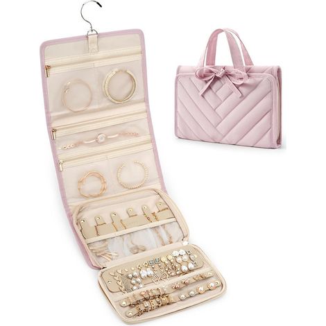 Roulette de voyage pliable pour bijoux, idéale bagues colliers boucles d'oreilles et bracelets. (1/4)