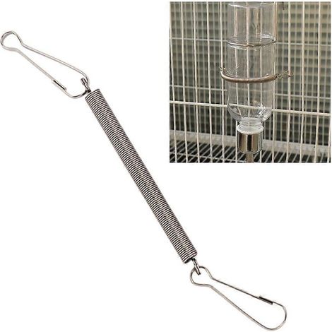 Ressort métallique de 7,9 cm avec 2 clips pour distributeur d'eau pour hamster, lapin et cochon d'Inde (1/4)