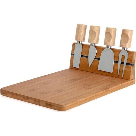 Plateau de service à fromage, bambou, 5 pièces (1/5)