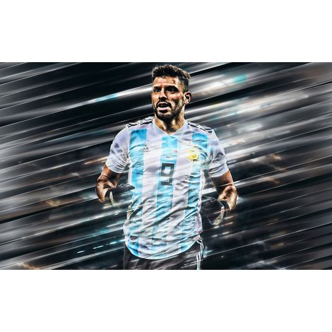 Papier peint panoramique Football - Joueur de Foot - 130 cm x 81 cm (1/2)