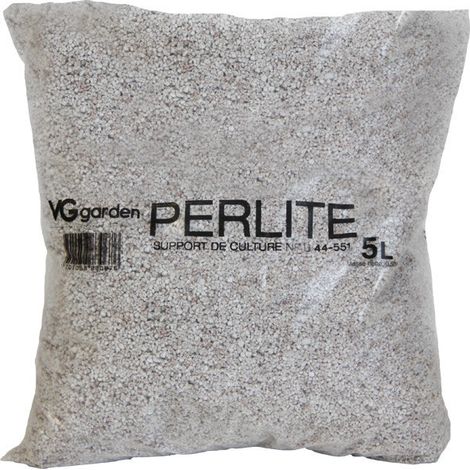 Perlite 5L – Substrat 100% naturel pour culture intérieure – Améliore la rétention d'air et d'eau – Prête à l'emploi pour semis et bouturage
