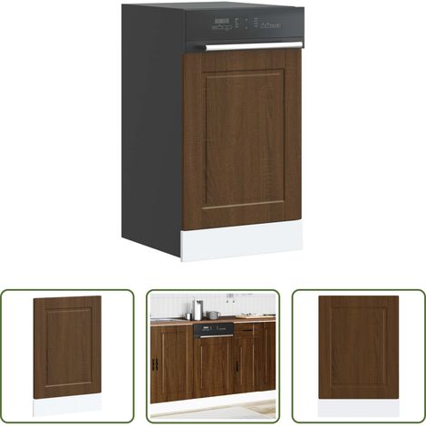 vidaXL Spülmaschinenblende -  Geschirrspülerblende Porto Braun Eichen-Optik 45x1,5x67 cm (1/5)
