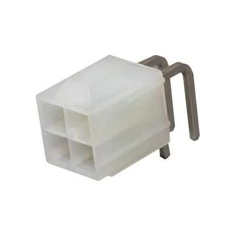 Connettore Mini Fit femmina 2X2 vie da circuito stampato 90°