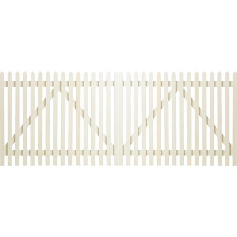 Plus Doppeltor Skagen 300 x 120 cm weiß Holzzäune