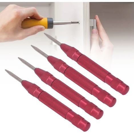 Vente de 4 poinçons centraux automatiques rouges de 5 pouces pour 5 pouces. (1/5)