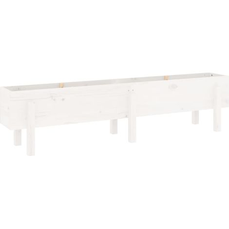 Maison Exclusive - Hochbeet Weiß 160x30x38 cm Massivholz Kiefer