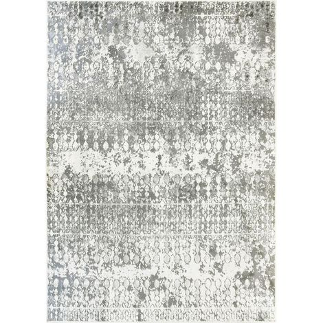 VESTALE IMPRESSION - Tapis extra-doux impression gris argent 120x170 (1/5)