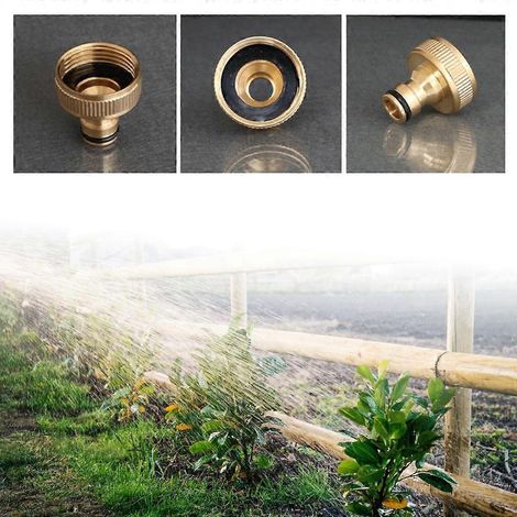 Raccords rapides en laiton pour tuyau d'arrosage de 1 pouce, adaptateurs pour tuyaux d'irrigation (1/4)