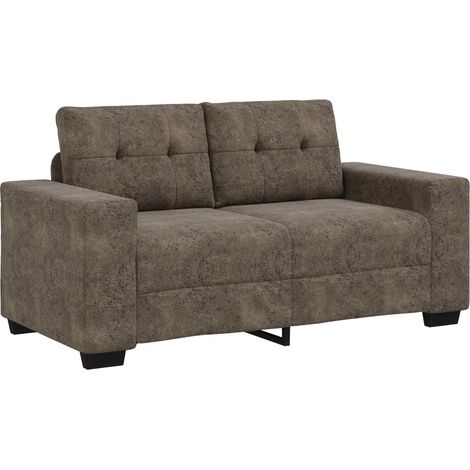 Zweisitzer-Sofa Dunkelgrau 120 cm Kunstleder