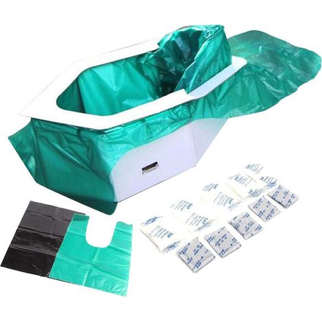 10 Sacs Toilette Portable, Absorbeur Odeur, Pour Camping, Embouteillage, Urgence(Troisième trimestre : août) (1/5)