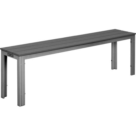 Bancs à Lattes Valletta Gris - Lot de 2 - Bolero (1/3)