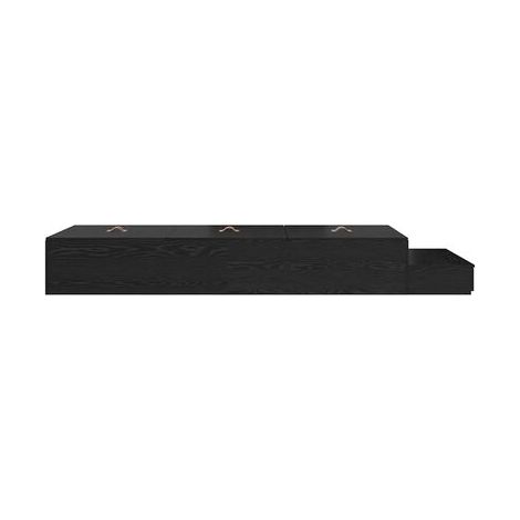 Cadre de lit coffre, chêne noir, 80 cm, bois stratifié, espace de rangement généreux, chêne naturel élégant, pour chambre, décor moderne, facile à assembler (1/5)