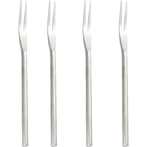 Fourchette Aperitif - Fourchette Salade - Inox 18/10 - Pour Degustation Apéritive, Dessert, Salade, Fruits - Lot De 4 (1/4)