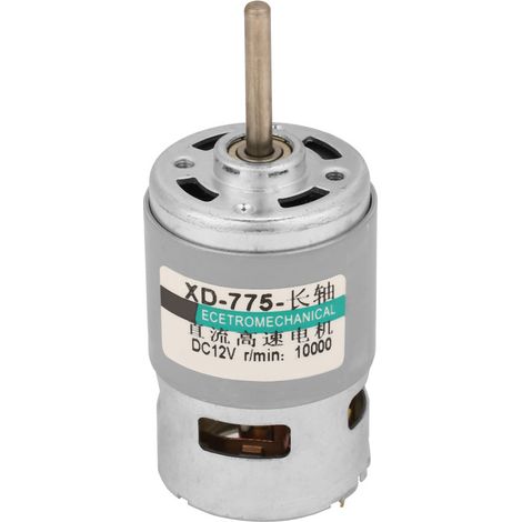 Moteur DC 12V 10000RPM 80W Haute Vitesse, Arbre Prolongé, Couple Élevé, Moteur 775 Haute Puissance (1/5)
