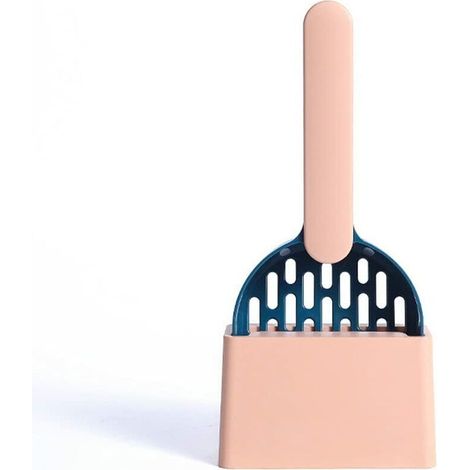 Pelle à litière pour chat avec filtre à litière pour chat - Outil de nettoyage pour déjections canines - Plastique ABS de qualité supérieure - Durable et facile à nettoyer - 2 pièces (rose) (1/5)