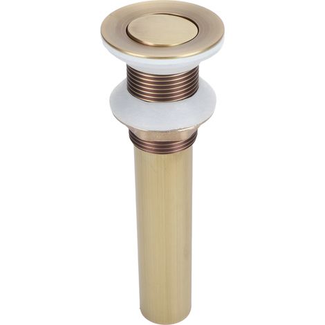 Bouchon de vidange anti-débordement pour lavabo de salle de bain, accessoire de vidange antique (clapet sans trou) (1/5)