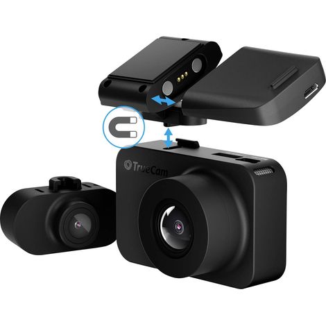 [NEUWERTIG] B-Ware True Cam Dashcam Autokamera Gps Dual Kamera G Sensor Wdr Schleifenaufzeichnung