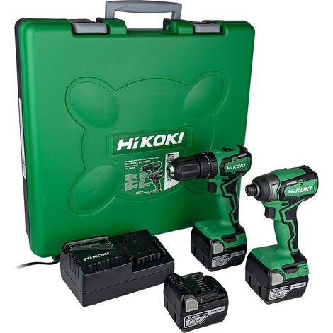 HiKOKI KC18DDXJBZ Combi Drill & Impact Driver 18V 3 x 5.0Ah Li-ion Batteries (1/4)