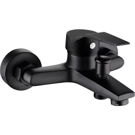 Mitigeur de Bain Noir 2 Sorties Robinet Bain-Douche Facile à nettoyer et à installer (1/3)