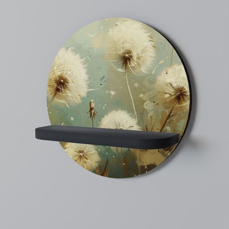 DREAMY MEADOW Rundes Regal Schwarz (1/5)