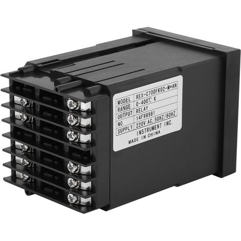 Régulateur de température numérique PID REX-C700 0–400 °C, entrée thermocouple, sortie relais 220 V (1/5)