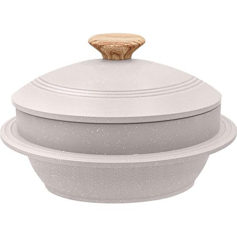 Korean Dolsot Casserole with Lid, 24 cm, White (1/5)