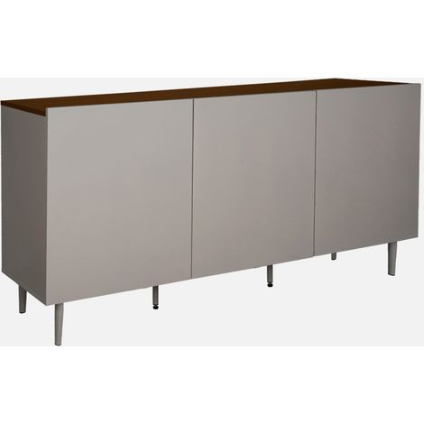 Credenza in metallo e decorazione in legno 3 ante, 150cm