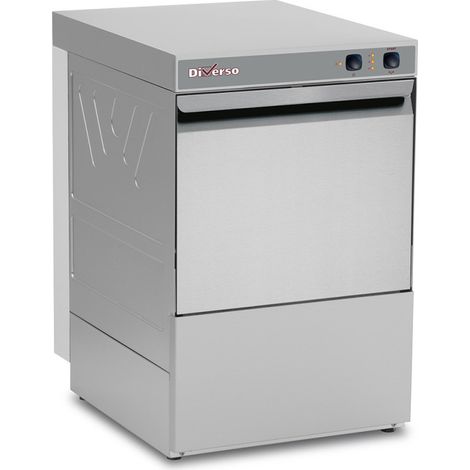 Lave-verres panier 400x400 mm, avec pompe vidange et doseur de produit de lavage - Diverso
