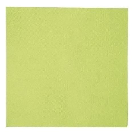 Serviettes cocktail de couleur anis, double point, format 38x38 cm.Cette serviette en papier au toucher doux et à l'aspect épais,