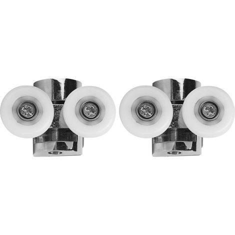 Roulettes de porte de douche double de 23 mm, poulie de suspension, roulettes supérieures et inférieures, accessoires de salle de bain (1/5)