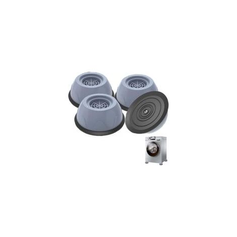 4-teiliges Set Waschmaschinenfüße, Antivibrationspads, Waschmaschinenfüße, einfache Montage, für Waschmaschinen, Trockner, Kühlschränke, Sofabeine, Schreibtische, Stühle (Grau) - Crezuo