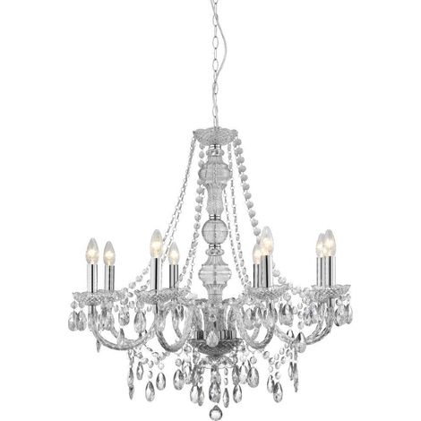 Searchlight Marie Therese - Lustre à 8 ampoules au fini chrome acrylique Marie Therese, E14 (1/3)