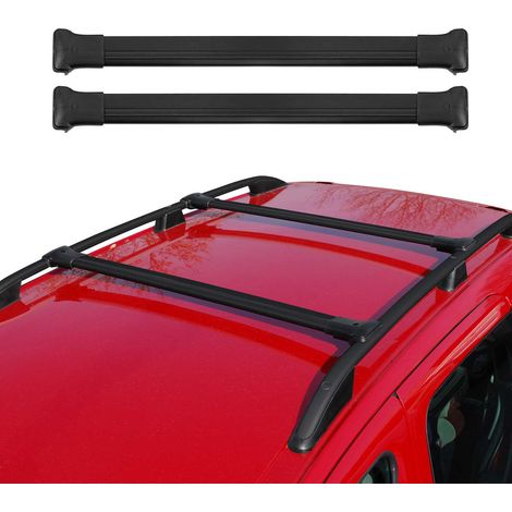 OMAC Barres de toit en aluminium pour VW Sharan II 2010-2023 – TÜV / DIN 75302:2019 – Charge max 75 kg – 2 barres Noir (1/4)