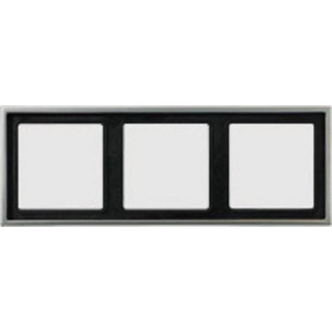 Jung Cadre 3 voies, LS 990, IP 44, aluminium, montage vertical et horizontal AL 2983 (1/2)