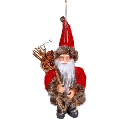 Sujet de Noël Santa "Vintage" 13cm Rouge (1/2)