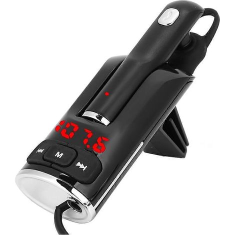Bluetooth-Autoradio-FM-Transmitter-Adapter mit MP3-Player, Freisprecheinrichtung und zwei USB-Ladegeräten