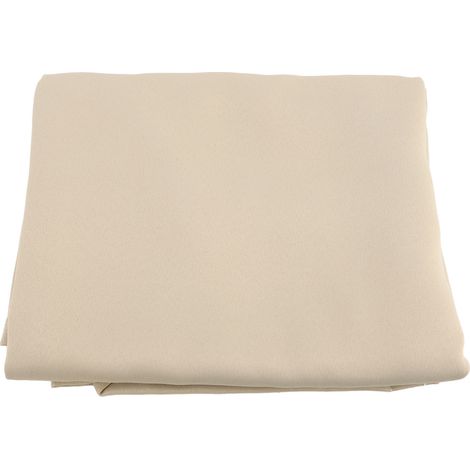 Tenda per porta finestra in poliestere, elegante tenda oscurante per la privacy, ideale per casa, hotel e ufficio, colore beige. (1/2)