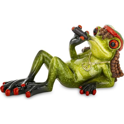 7x13,5 cm Froschfigur, Rasta-Reggae-Entspannungsgeschenk (1/5)