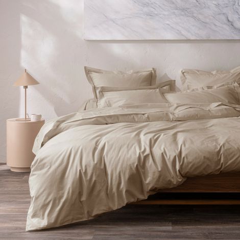 Housse de couette 240 x 220 cm Grand Hôtel Signature Lin  — Percale de coton peigné 80 fils/cm²