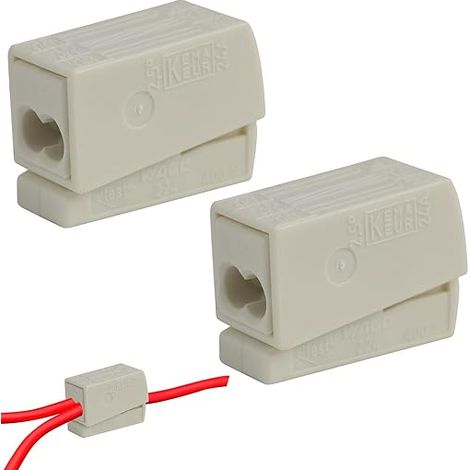 Bornes 224-112 Luminaires, Connecteurs Électriques 3 Entrées, Fils de 0,5 à 2,5 mm², Tension 300V, Courant 20A, Installations Domestiques et Industrielles (1/5)