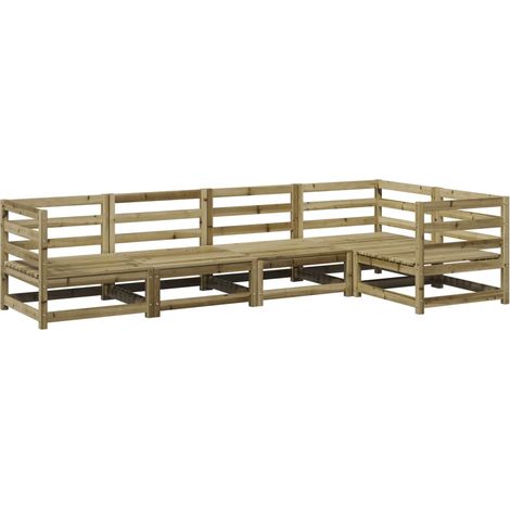 Maison Exclusive - 5-tlg. Garten-Sofagarnitur Kiefernholz Imprägn