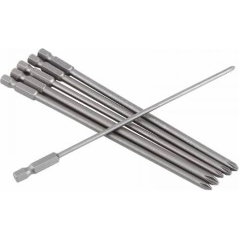 Jeu de 6 embouts de tournevis magnétiques en acier S2, tige de 6,35 mm (1/4 pouce), longueur 150 mm. (1/4)