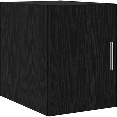 Mobiletto a muro moderno con 1 anta contenitore 30 x 42,5 x 39,5 cm legno composito di rovere nero 020052167