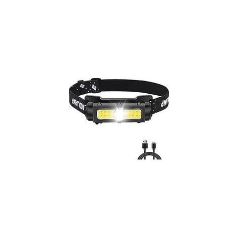 Leistungsstarke Stirnlampe 1000 Lumen, wiederaufladbare LED-Stirnlampe mit rot-weißem Licht und abnehmbarem Magnet, 7 Modi, Stirnlampe für Laufen, Camping, Angeln [Energieklasse A+++] (1/4)
