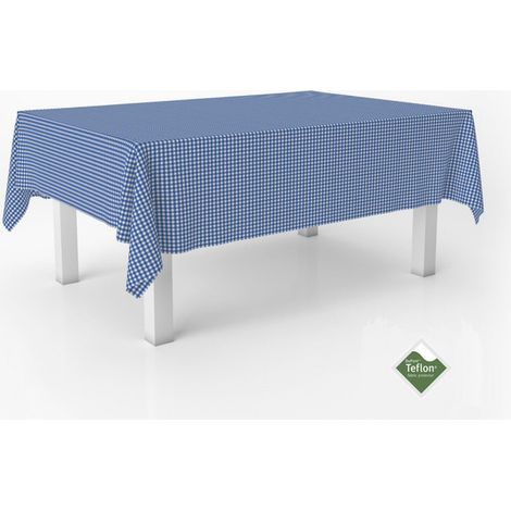 Nappe Vichy Petits Carreaux rectangulaire 250x140 Bleu Roi (1/5)