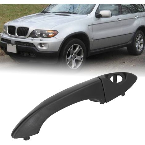 Poignée de porte avant gauche côté conducteur 51218243617 Pour BMW X5 E53 00-06 (Noir assorti) (1/5)