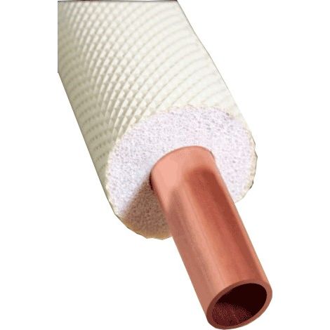 Tubo preaislado para aire acondicionado (rollo)  Medidas: 1/2" X 25 m.